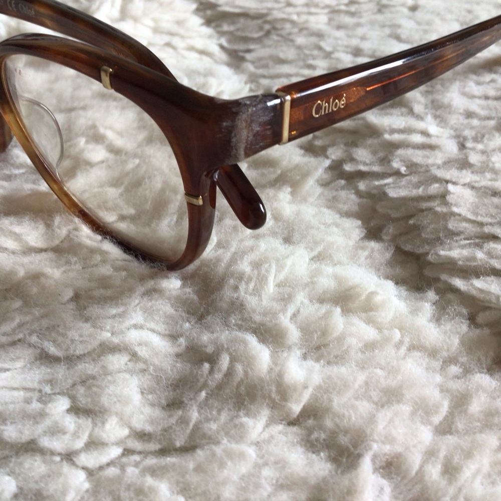 Chloe Eyewear Eyeglasses CE2612 282 Cateye Tortoise Frame - Damaged/Repaired - Picture 8 of 16
